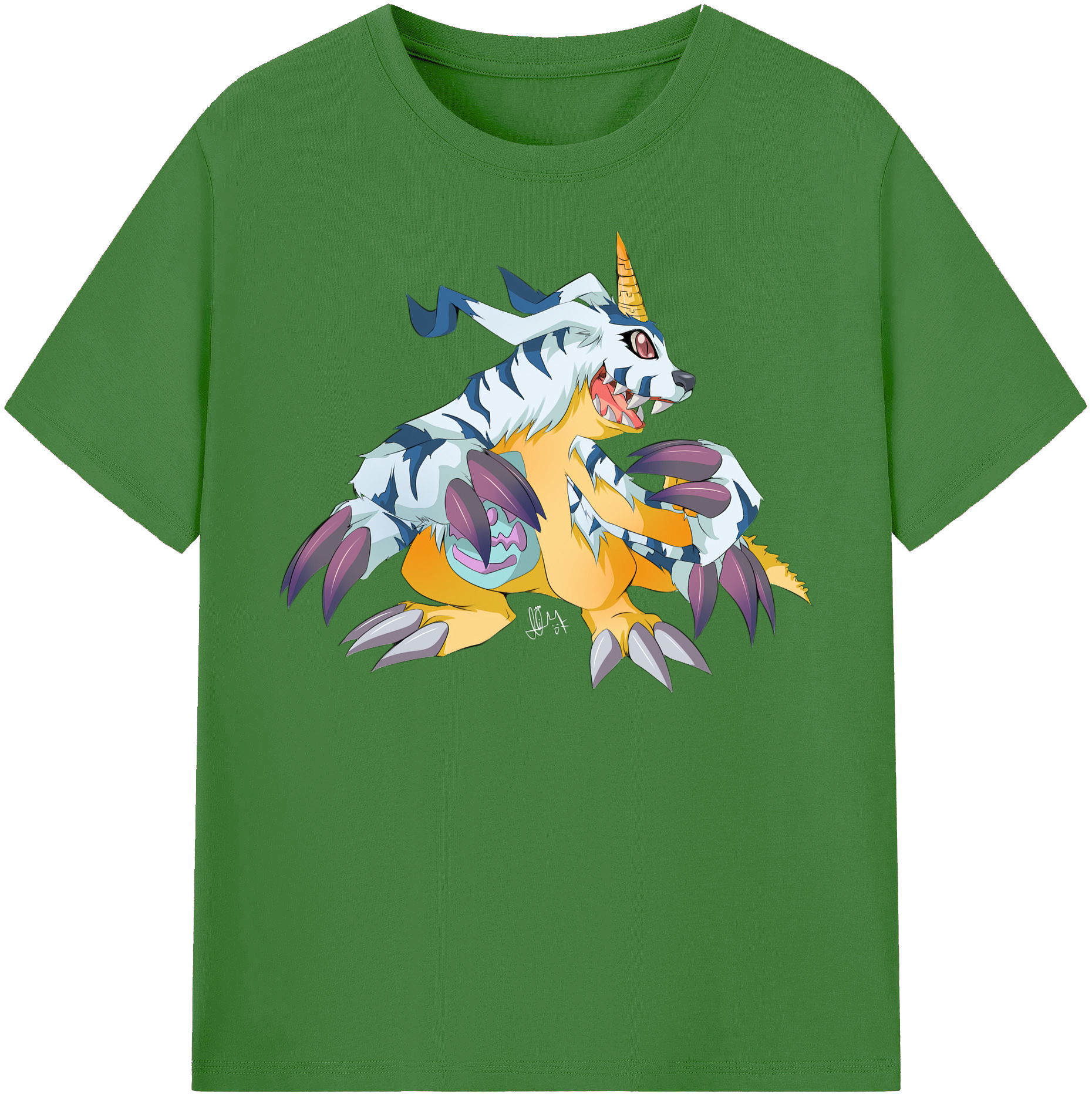（画像用） Digimon デジタルモンスター/デジモン レディースカジュアルプリントTシャツ（綿100％）